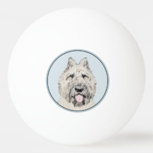 Bouvier des Flandres Painting - Original Dog Art Tischtennisball