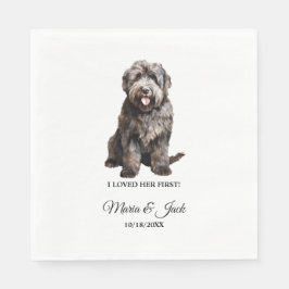 Bouvier des Flandres Pet Cocktail Wedding Serviette