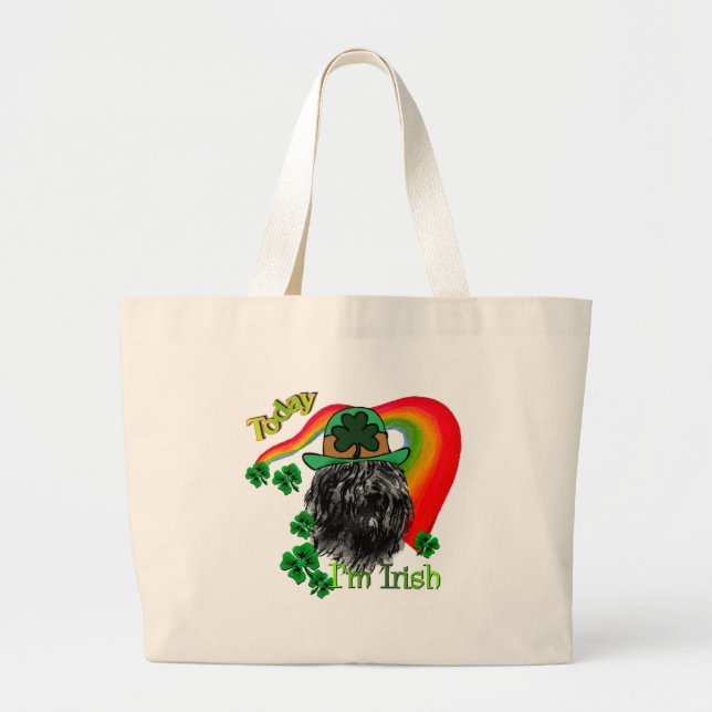 Bouvier des Flandres St Patricks Jumbo Stoffbeutel (Vorne)