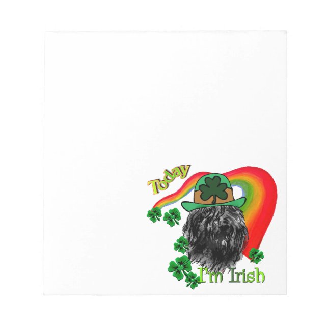Bouvier des Flandres St Patricks Notizblock (Vorderseite)