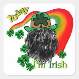 Bouvier des Flandres St Patricks Quadratischer Aufkleber