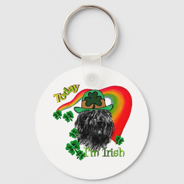 Bouvier des Flandres St Patricks Schlüsselanhänger (Vorderseite)