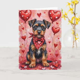 Bouvier des Flandres Valentine Hund sitzt Karte
