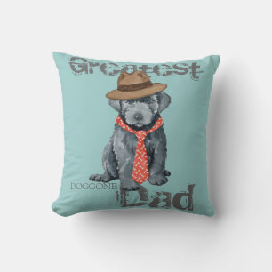 Bouvier des Flandres Vater Throw Pillow Kissen