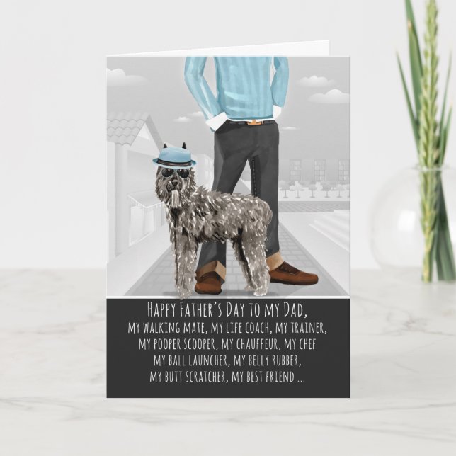 Bouvier des Flandres vom Tag des Hundes Karte (Vorderseite)