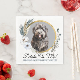 Bouvier des Flandres Wedding Napkins mit Foto Serviette