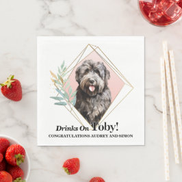 Bouvier des Flandres Wedding Napkins mit Foto Serviette