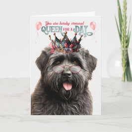 Bouvier Dog Queen für Day Funny Birthday Karte