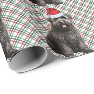 Bouvier Flandres Dog Funny Holiday Kariert Weihnac Geschenkpapier
