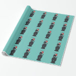 Bouvier Santa Geschenkpapier<br><div class="desc">Bouvier des Flandres als Weihnachtsmann</div>