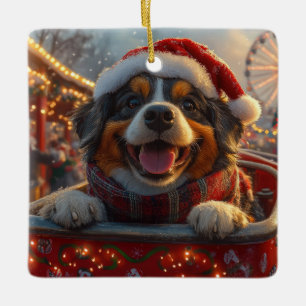 Bouviers des Flandres Dog Roller Untersetzer Weihn Keramikornament