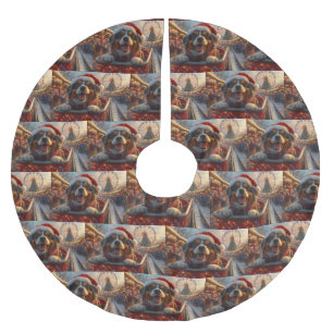 Bouviers des Flandres Dog Roller Untersetzer Weihn Polyester Weihnachtsbaumdecke