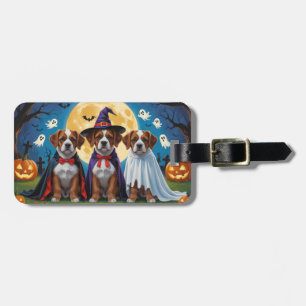 Bouviers Des Flandres Dogs Pumpkin Halloween Funny Gepäckanhänger