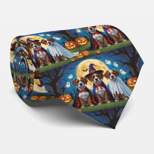Bouviers Des Flandres Dogs Pumpkin Halloween Funny Krawatte