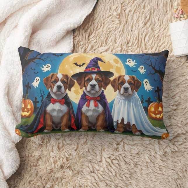 Bouviers Des Flandres Dogs Pumpkin Halloween Funny Lendenkissen (Decke)