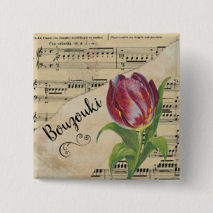 Bouzouki Elegante Tulip Vintage Novik Button