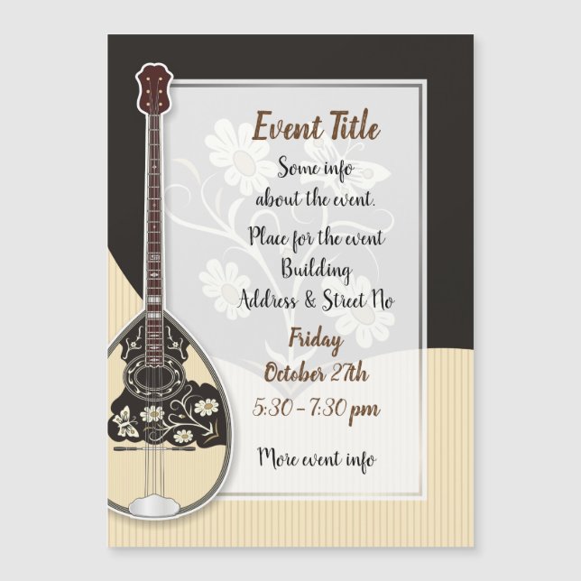 Bouzouki Magnetkarte (Vorderseite)