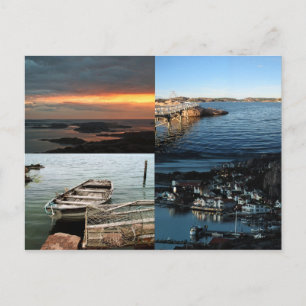 Bovallstrand-4-Bild-Postkarte (kein Text) Postkarte