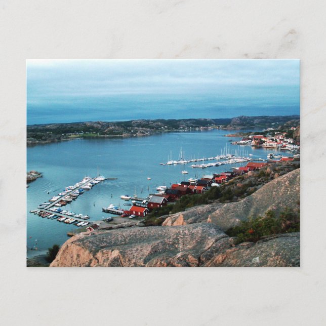 Bovallstrand harbour view postkarte (Vorderseite)