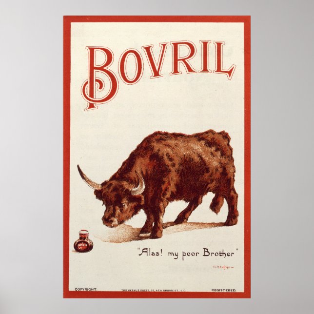 Bovril Bull, 1900 Poster (Vorne)
