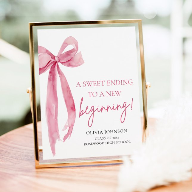 Bow Abschluss ein süß Ende zu einem neuen Anfang Poster (Von Creator hochgeladen)