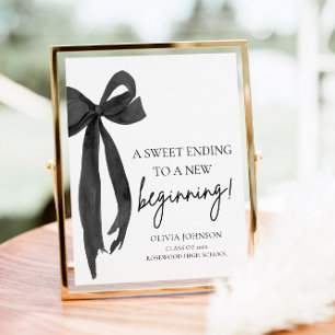 Bow Abschluss ein süß Ende zu einem neuen Anfang Poster