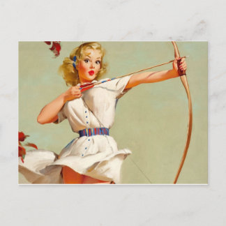 Bow and Arrow Pin-Up Postkarte