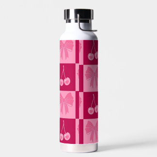 Bow and Cherry water bottle  Trinkflasche
