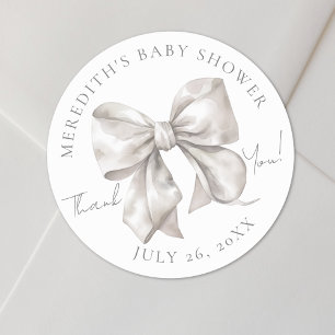 Bow Baby-Party Runder Aufkleber