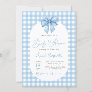 Bow Baby Shower Boy Einladung mit Bogen