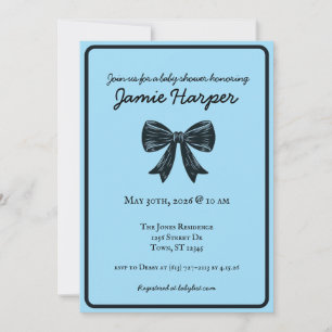 Bow Baby Shower Einladung