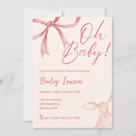 Bow Baby Shower Einladung