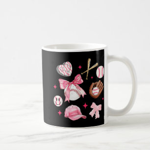 Bow Baseball Mama Rosa Mütter Tag Frauen Mädchen Kaffeetasse
