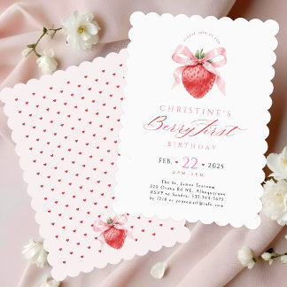 Bow Berry Einladung zum Geburtstag