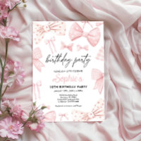 Bow Birthday Einladung