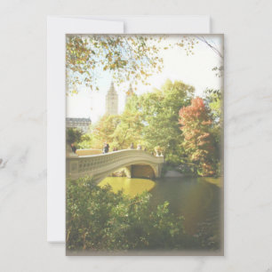 Bow Bridge Central Park Hochzeit Einladung