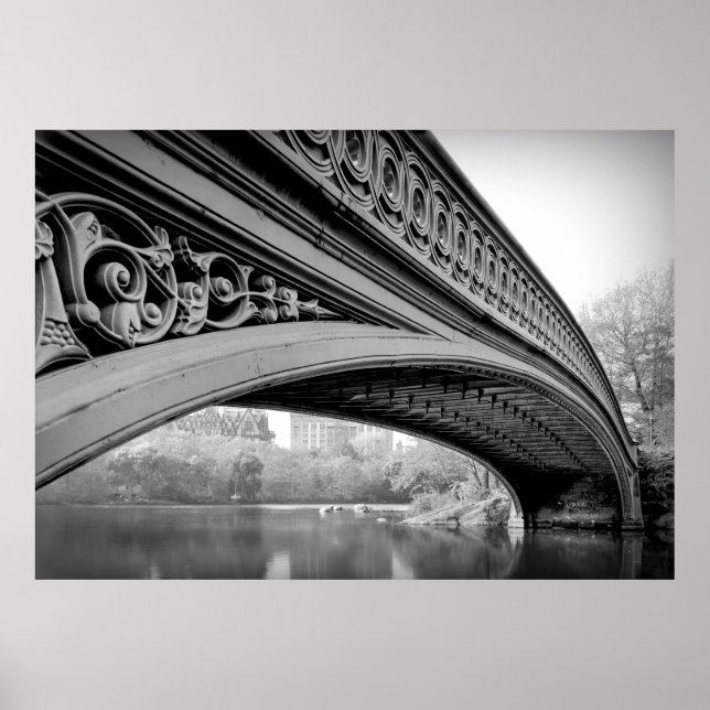 BOW BRIDGE in New Yorks Central Park Poster (Vorne)