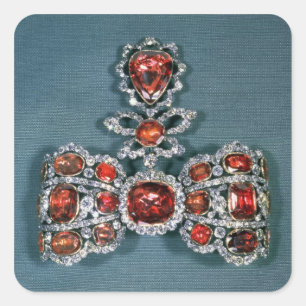 Bow Brooch Set mit brillant Quadratischer Aufkleber