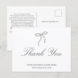 Bow Business Vielen Dank Postkarte