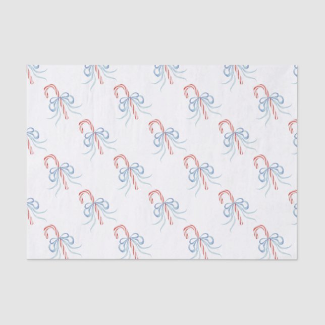 Bow Candy Cane Seidenpapier (Vorderseite)