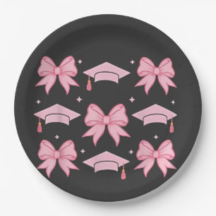 Bow coquette Abschluss Pink Palette 2025 Pappteller