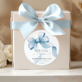 Bow Coquette Boy Babydusche Runder Aufkleber