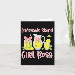 Bow Coquette Lemonade Stand Girl Boss Ceo Lemon Ju Karte