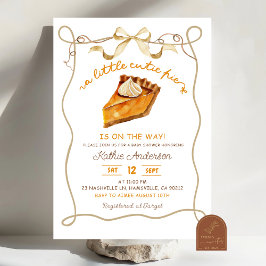 Bow Coquette Pie Babyparty-Einladung Einladung