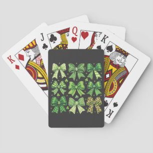 Bow Coquette St Patrick's Day Vintag Spielkarten