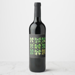 Bow Coquette St Patrick's Day Vintag Weinetikett
