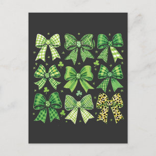 Bow Coquette St. Patrick's Day Vintage Feiertagspostkarte