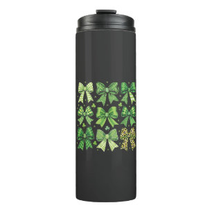 Bow Coquette St. Patrick's Day Vintage Thermosbecher