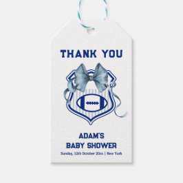 Bow Crest Rookie Football Sport Boy Baby Shower Geschenkanhänger