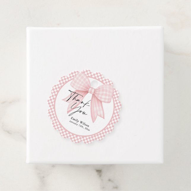 Bow Danke Geschenkanhänger (Beispiel)